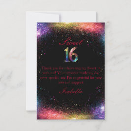 Galaxy Glow Sweet 16 Convite