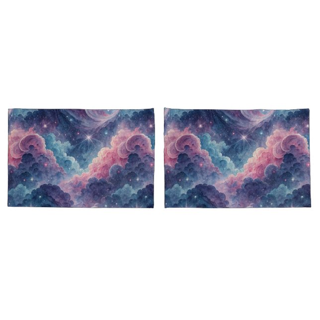Galaxy Pillowcases – Space Themed Pillow Covers Ma (Verso - conjunto)
