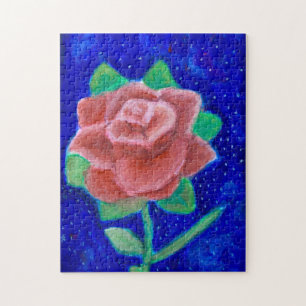 Galaxy Rosa Watercolor Quebra-cabeça