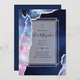 Galaxy Starry Night BAR MITZVAH Agate Convite