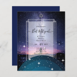 Galaxy Starry Night BAT MITZVAH Agate Convite