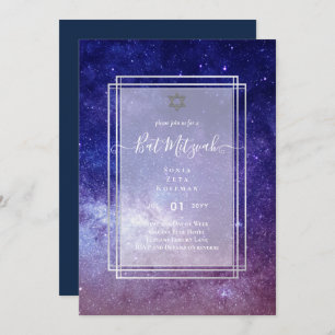 Galaxy Starry Night BAT MITZVAH Convite