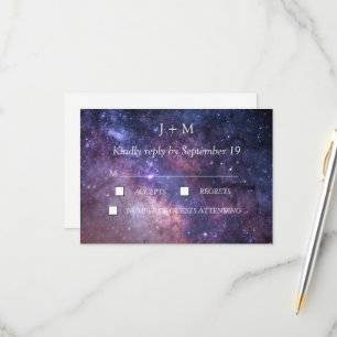 Galaxy Starry Night Nebula Mystical Modern RSVP