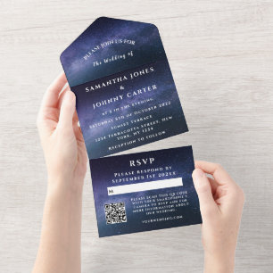 Galaxy Starry Night Sky - Nebulosa do Casamento Un