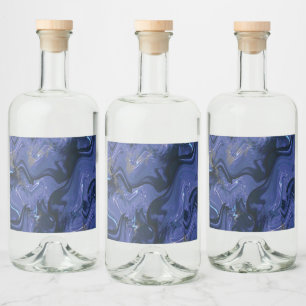 Galaxy Swirl Blue Glitter Abstrato Padrão cósmico