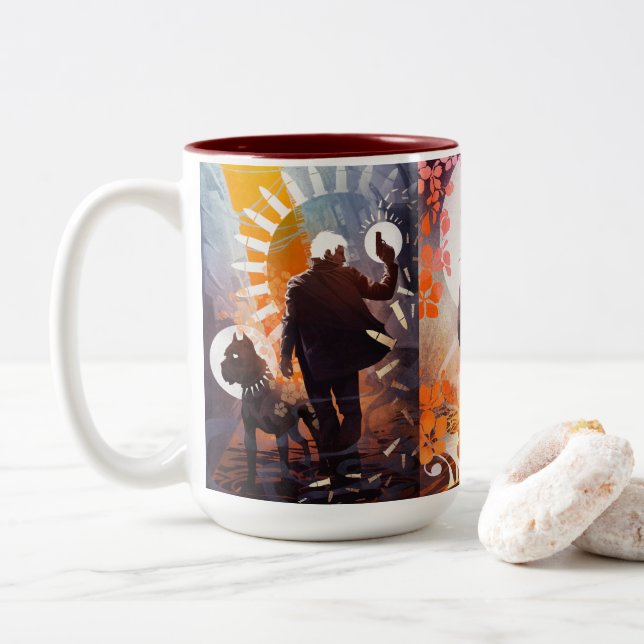 Galen Dara Monty e caneca de arte forte (Com Donut)