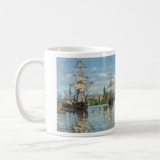 galeria de arte em xícara de café, navios navegand