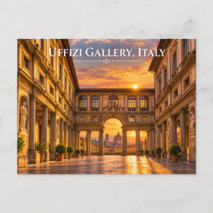 Galeria Uffizi Florença Pôr-do-Sol Cartão Postal