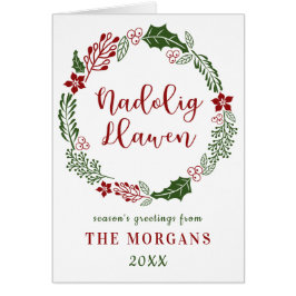 Galês Feliz Natal, Cartão de Férias Personalizado