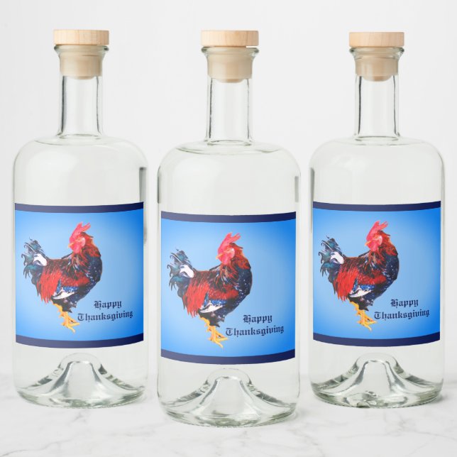 galináceo macho, galo Personalizado (Garrafas)