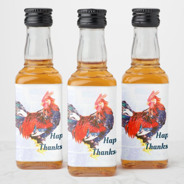 galináceo macho, galo Personalizado (Garrafas)