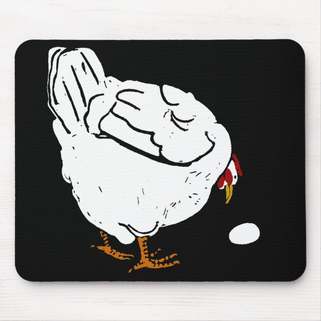 Galinha De Corte Vitoriana Hen & Egg Mousepad (Frente)