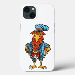 Galinha de desenho animado engraçada e mandona