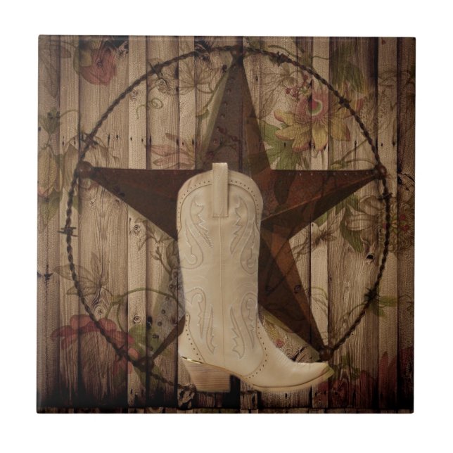 Galinha de madeira Chic Barn wood Texas Star Weste (Frente)