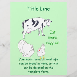 Galinha de Vaca Turca Come mais Folhetos de Evento