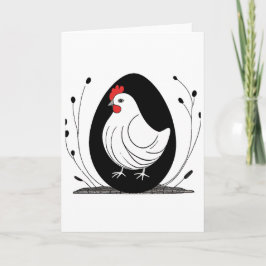 Galinha E Cartão De Ovo