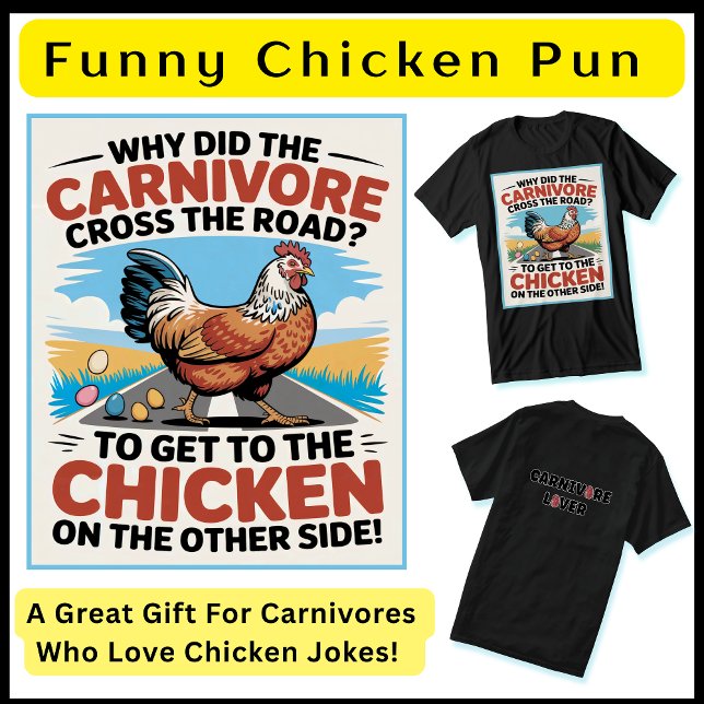 Galinha engraçada carnívoro ketovore keto dieta (Funny chicken pun for  Carnivores who love chicken jokes. A great stocking stuffer or anytime gift !)