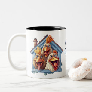 Galinha Louca Senhora Engraçada Caneca Engraçada