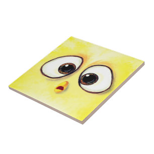 Galinha Pequena com Olhos Grandes - Arte Desenhado