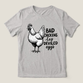 Galinha Ruim Põe Ovos Diabólicos Camisa Engraçada 