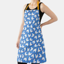 Galinhas brancas em azul