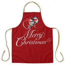 Galinhas de Natal Snowy Cudling Apron