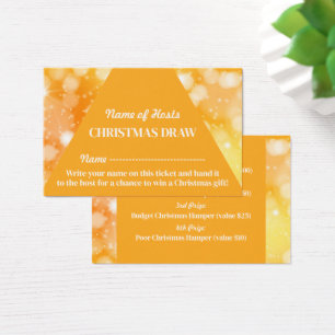 Galinhas de Raffle do Festivo Amarelo do Natal