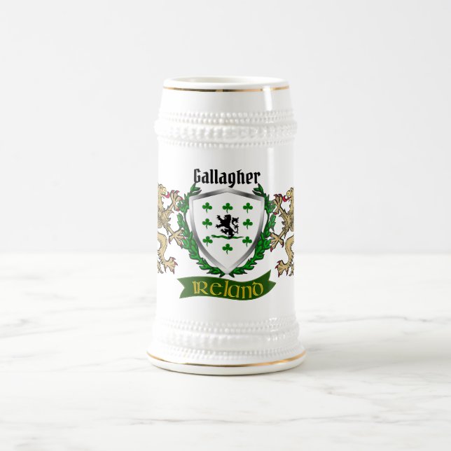 Gallagher/O'Gallagher Irish Shield Beer Caneca de  (Centro)