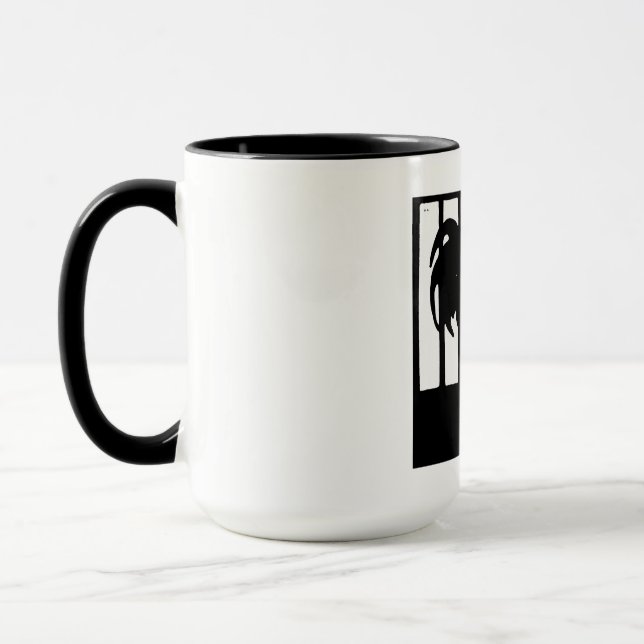 Galo De Corte De Madeira Vitoriano Em Caneca (Esquerda)