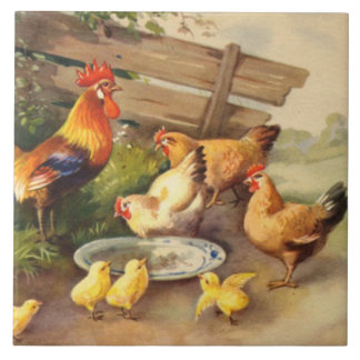 Galo de galinha e azulejo de galinha