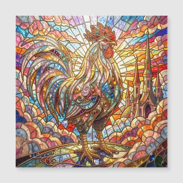 Galo de Ouro da Mosaico Cantando Luz (Frente)