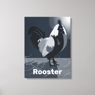 Galo Orgulhoso Decoração de Parede de Cozinha Azul