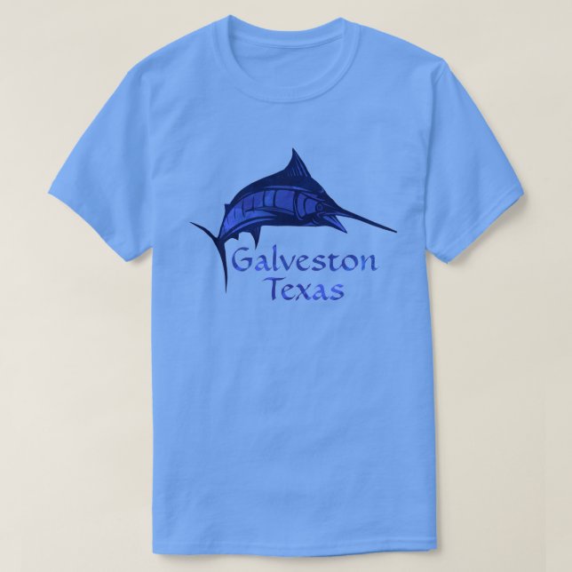 Galveston, camiseta de pesca TX (Frente do Design)