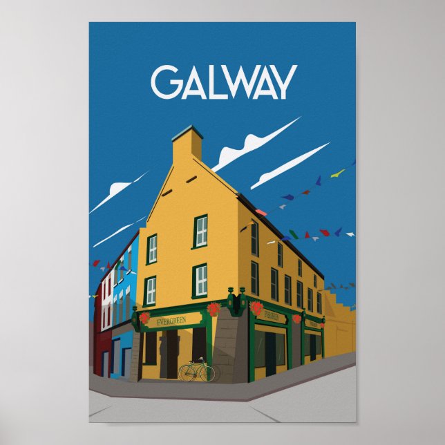 Galway, Ireland  travel poster  (Frente)