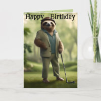 Game On: Cartão de Aniversário do Jogador de Golfe