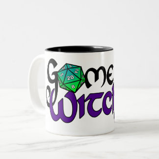 Game On WITCHES - Texto preto - caneca de 11oz