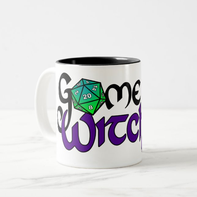 Game On WITCHES - Texto preto - caneca de 11oz (Frente Esquerda)