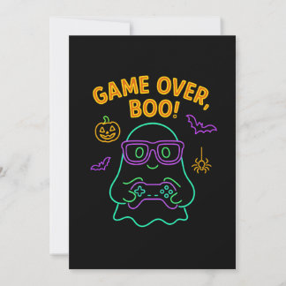Game Over Boo Gamer do Dia de as Bruxas engraçado