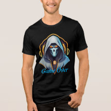"Game Over Skull T-Shirt Design"