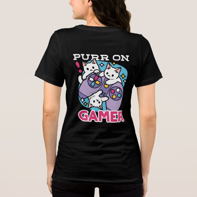 Gamer Design - Purr On Gamer Joystick Art (Verso)