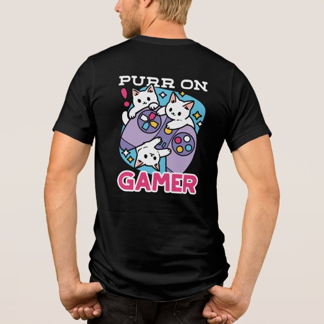 Gamer Design - Purr On Gamer Joystick Art (Verso)
