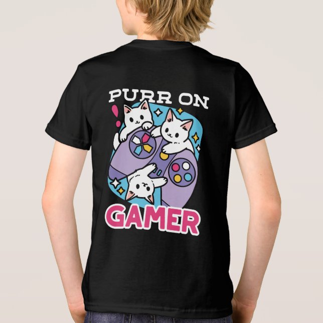 Gamer Design - Purr On Gamer Joystick Art (Verso)