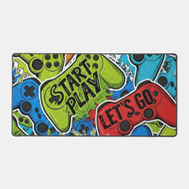 Gamer Pattern Desk Mat