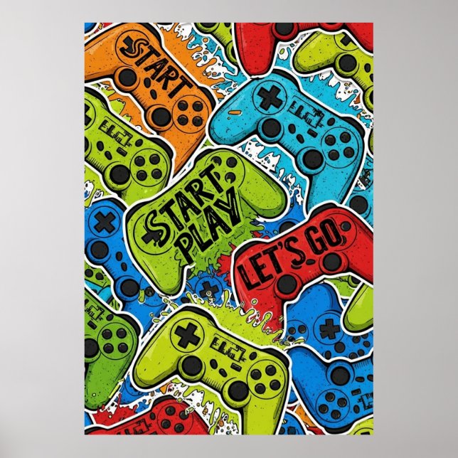 Gamer Pattern Poster (Frente)