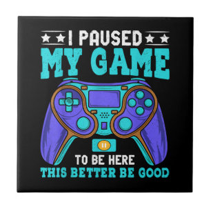 Gamer Shirt Boys Men Crianças Pausaram Meu Jogo Pa