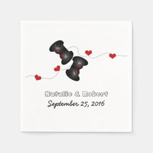 Gamers Geeky que Wedding os guardanapo de papel
