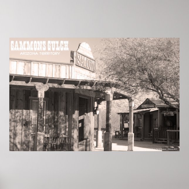 Gammons Gulch Western Saloon Poster (Frente)