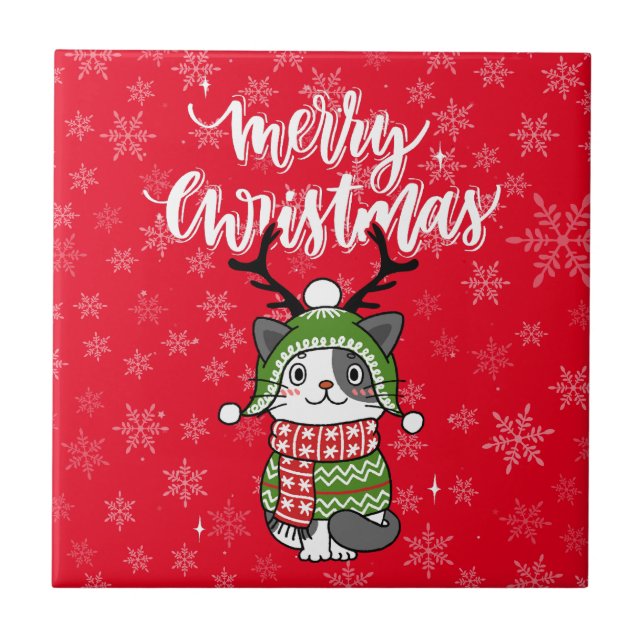 Gancho de Natal de Gato Bonito Galore (Frente)