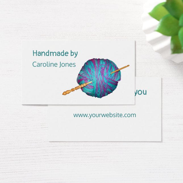 Gancho e fio Fios feitos à mão com cartões brancos (Mesa)