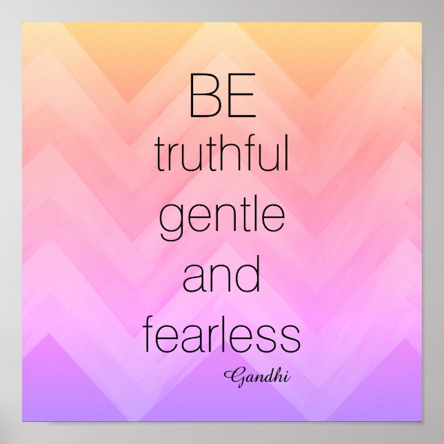 Gandhi citando poster chevron seja profundo (Frente)